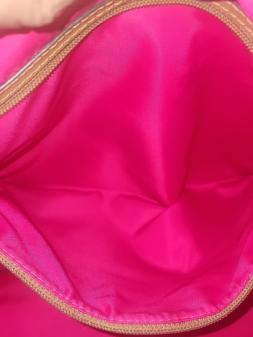 Michael Kors Hot Pink Tote with Tan Handles - Picture 8 of 12